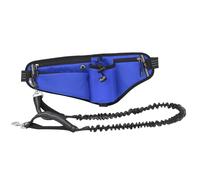 aqxreight Hands Dog Walking Belt Waist Leash with Reflective Design, Shock-Absorbing Bungee, and Large Capacity for Hiking, Jogging, and Daily Walks Secure and Convenient Dog Leash Waist (Blue)