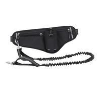 aqxreight Hands Dog Walking Belt Waist Leash with Reflective Design, Shock-Absorbing Bungee, and Large Capacity for Hiking, Jogging, and Daily Walks Secure and Convenient Dog Leash Waist (Black)