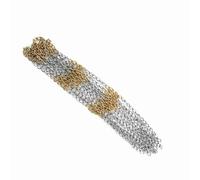 aqxreight Heavy Duty Basketball Chain Net Replacement Galvanized Iron Basket Net Compatible Almost Hoops Playgrounds to All-weather Material Wear-resistant This Easy Iron Chain (Silver and Golden)