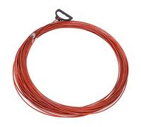 aqxreight Heavy Duty Steel Measuring Rope with Pull - Plastic Coated Construction Cord for Farming Railway Work 100 Meter Length (30m/98.4ft)