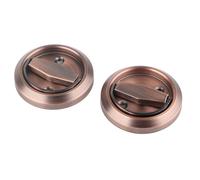 aqxreight Home Bathroom DoubleSided Lock 304 Stainless Steel Handle Accessories Fit The Adhere Rejec Door LockRound Door LockDouble-Sided LockPocket LockDoor Lock (Red Bronze (with))