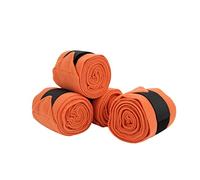 aqxreight Horse Leg Wrap Self Adhesive Fleece Bandages 4pcs Soft Flannel Compression Support for Training Riding & Recovery, Fade Resistant, Secure Fit, Orange (Orange)