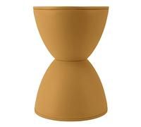 aqxreight Hourglass Shaped Side Table Hourglass Shaped Stool Plastic Modern Simple Nordic Household Round Stool for Bathroom Fitting Room (Turmeric)