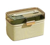 aqxreight Household Box Portable Double Layer Box Transparent Plastic First Aid Case for Children White As Types Bags and Storage Has Can Internal (Avocado Green)