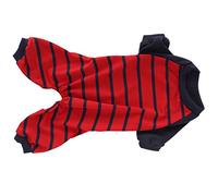 aqxreight Indoor Pet Dog Jumpsuit Soft Clothes Polyester Dogs Bodysuits Long Sleeve Stripe ShirtSY59 Gray Contrast Color L Your When Comfort Take Pet and Soft Polyester Material It (XL)