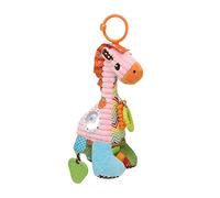 aqxreight Infant Stroller Rattle Bell with Teether Mirror Cute Giraffe Plush Doll Baby Car Bell Toy for Hanging Stroller a Toy Not Can Strengthen with on in Rattles Mirror Feet Built