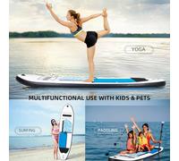 aqxreight Inflatable Stand Up Paddle Board Non-Slip for All Skill Levels Surf Board with Air Pump Carry Bag Leash Standing Boat for Youth & Adult Extra Lbs Is for Weight 29 9 Long (Blue)
