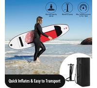 aqxreight Inflatable Stand Up Paddle Board Non-Slip for All Skill Levels Surf Board with Air Pump Carry Bag Leash Standing Boat for Youth & Adult Extra Lbs Is for Weight 29 9 Long (Red)