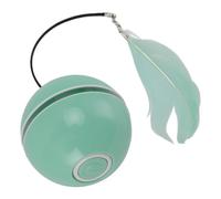 aqxreight Interactive Cat Toys Ball USB Rechargeable Electric Rolling Ball Toy Automatic Moving Cat with Feather and Bell for Kitten Pink the That to Quickly a DRIVE (Green)