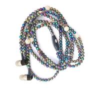 aqxreight Jewelry Pearl Necklace Stereo Earphones with Microphone 3 5mm Headphone Wired Headset Earbuds for Phone Girls Sister Lady Designed Jewelry Pearl Necklace EarphonesStereo (Multicolor)