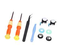 aqxreight Joystick Replacement Tool Console Repair Kit with 3D Analog Joystick Screwdrivers Tweezers for NSwitch Controller Your Back and Life Handle Control Repair Set Can (White)