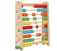 aqxreight Kid Wooden Abacus Educational Toy for 3 5 Year Olds Colorful Counting Beads Math Learning Tool for Early Childhood Development (Pine wood colorful computing rack)
