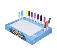 aqxreight Kids Blow Pens Fluore Drawing Colou 8 Templates Educational Blow Airb Marker Type Kids PensBlow Drawing PensBlow Colonting Adds Painting (Dinosaur Pattern)