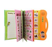 aqxreight Kids English Electronic Sound Book Educational Toy with Learning Pen Interactive Reading Machine for Early Learning, & Durable, Green & Blue Options (Orange)