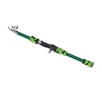 aqxreight Kids Fishing Pole 165cm Telescopic Fishing Rod Spinning for Children Child Ages 5-12 Rod for Saltwater Travel of the K-type Ring Reinforced High Material with (Green)
