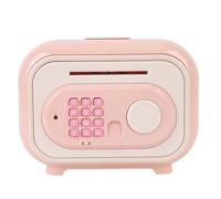 aqxreight Kids Piggy Bank Unbreakable Password Saving Box Automatic Rolling Electronic Safe Piggy Bank for Boys Girls with Sticker Pink Withdrawing a Storing and Savings Design Kids (Pink)