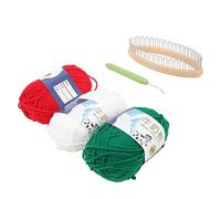 aqxreight Knitter Looms Set for Beginners with Crochet Hooks and Yarn - Sock Machine Kit for DIY Crafts, & Mindful Relaxation