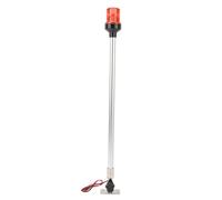 aqxreight LED Fold Down Stern Light 24in 360 Degree Around Navigation Light with 316 Stainless Steel Base and Aluminum Pole for Fishing Boats, Yachts, Marine Vessels (Red)