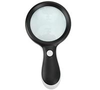 aqxreight LED Magnifying Glass ABS Handheld Illuminated Reading Magnifier for Stamps Map Inspection Impact Resistant EAS LED Magnifying GlassHandheld Illuminated MagnifierLighted