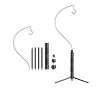 aqxreight Lightweight Aluminum Alloy Light Holder Detachable Lamp Stand Outdoor Portable Easy To Build Lamp Holder with Tripod Multifunctional Camera Rack Camping Accessories The Rod