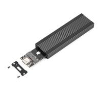 aqxreight M.2 NGFF Mobile Hard Disk Case USB3.1 Type-C External SSD Enclosure Fast Transmission Aluminum Alloy Shell Silver Not Include Hard Disk (Single protocol)