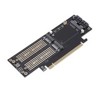 aqxreight M.2 NVMe to PCIe X4/X8/X16 Adapter with Heat Sink for Enhanced Gaming and Work Performance