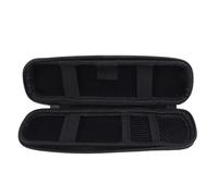 aqxreight Makeup Brush Carrying Bag EVA Hard Shell Case with Mesh Pockets for Travel, Cosmetics, Touch Pens, USB Cables - Compact Black (Black)