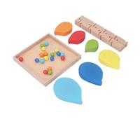 aqxreight Marble Run Game Wooden Educational Toy for Toddlers Color Recognition Music Perception Interactive Leaf Design Shape Building