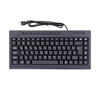 aqxreight Mini Wired Keyboard 87 Keys USB Ergonomic Computer Keyboard with Non Slip Base for Office, Home & Travel, Compact Design for Laptops & Desktops (Arabic)