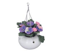 aqxreight Miniature Dollhouse Plants, 112 Scale Clay Hanging Phalaenopsis Model, Potted Flower Decoration for Dollhouse Interiors, Miniature Botanical Accent, Artisan Crafted