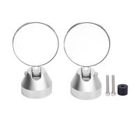 aqxreight Motorcycle Handlebar Bar End Mirrors CNC Glass Round Handlebar Rearview Mirror Replacement for Sprint 50 150 Prima 50 150 2013-2024 (Silver)