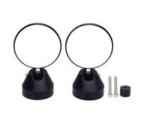 aqxreight Motorcycle Handlebar Bar End Mirrors CNC Glass Round Handlebar Rearview Mirror Replacement for Sprint 50 150 Prima 50 150 2013-2024 (Black)