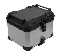 aqxreight Motorcycle Top Case, 45L Black ABS Tail Box with Aluminum Alloy Handle and PU Lining Anti Theft Lock Storage for Riders with Roof Rack