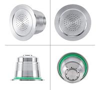aqxreight New Stainless Steel Refillable Reusable Coffee Capsule Cup for Machine. The. However. Grind.. do. Fairly. fine. DIY. Choose. Grinds. Coffee. Like. Capsule. can