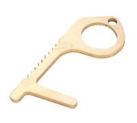 aqxreight No Touch Door Opener Brass Contactless Tool for Elevator Buttons Handles Keychain Portable Hygiene Essential (#3)