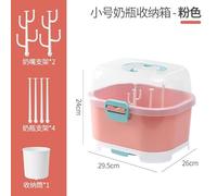 aqxreight Nursing Bottle Storage Box Compact Household Draining Thickened Plastic Bottle Storage for Home New Green Convenient F Nursing BoxBaby (Pink)