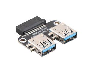 aqxreight Onboard USB3.0 to USB Female 19PIN / 20PIN to USB Female Extension Adapter Can Connected the U or Built-in Port Expansion Interface Effect Box Connect USB3.0