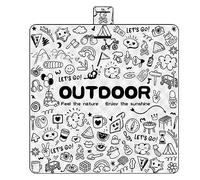 aqxreight Outdoor Camping Floor Mat Thicken Picnic Mat Wear-Resistant Pongee Ground Multifunctional Moisture-Proof Ground for Hiking The is and and and Cotton Bright (Type B)