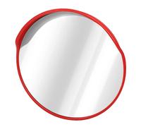 aqxreight Outdoor Security Mirror Wide Angle Curved Surface 60mm Standing Pole Mounted Convex Traffic Mirror for Driveway Road Shop Parking Lot (60cm/23.6in)