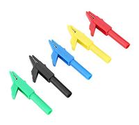 aqxreight P2007 5Pcs Fully Insulated Plug in Clips 15A/300V for 4mm Banana Plug Banana Brass 2 performance. Wrapped Fully Material PA Highly Good the Clamp Terminals Clamp/Holder 4mm 4
