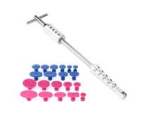 aqxreight Paintless Dent Repair Slide Hammer T Bar Puller Tabs Set, Conquer Big Dent Quickly with Different Traction Tabs, Suitable for Car, Motorcycle, Truck