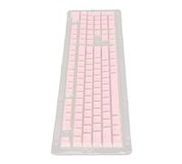 aqxreight PBT Keycaps High Low Layout Double Layer 2 Color 108 Keys Mechanical Keyboards for 61 87 104 108 Key Keyboard White to Movement Which of Hand of Adopts Translucent Keycaps and (Pink)
