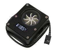 aqxreight PC Cooling Meter with VA LCD Display 12V 3Pin Interface G1/4 Thread Meter for Custom Cooling Loops Rustproof Acrylic Computer Indicator (Black)