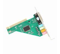 aqxreight PCI Sound Card CMI8738 for Computer Desktop - 4. Channel Internal Card with 120dB SNR, 3D Surround Sound, SPDIF IN/OUT, Optical Fiber Support, Full Duplex Playback/Recording