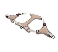 aqxreight Pet Harness Reflective Adjustable Soft Breathable SAFE Dog Walking Vest for Training Travel Brown M Suitable All in of SAFE Which Designed Harness Is Be Buckle Pet Adjusted (L)