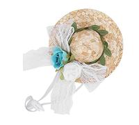 aqxreight Pet Sombrero Hat St Hat Pets Birthday Party with Flowers for Sm and Medium Dogs/CatsYellow Flowers S Sombrero HatDog with FlowersDog St with FlowersPet (White, blue and green flowers XS)