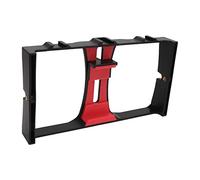 aqxreight Phone Video Camera ABS Portable Handheld Smartphone Video Stabilizer Rig for Livestreaming Vlog Blue Made Premium the Mat Phone Camera CageABS CageSmartph (Red)