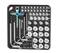 aqxreight Photography Screw and Hex Key Kit with Magnetic Storage Board - 6 Hex Wrenches & 47 Stainless Steel Screws M2.5 to 3/8-16 for Camera Cages Tripods Accessories - Compact for