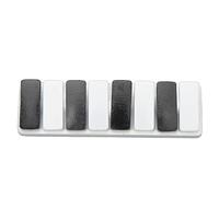 aqxreight Piano Key Slider Clicker Toy Zinc Alloy Stress Relief for Adults ADHD Anxiety Portable Haptic Toy with Metal Buttons Office Travel Gift Black (White)