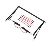 aqxreight Pilates Bar Kit with Bands Latex Iron Foam Exercise Equipment for Arm Leg Workouts Home Gym Travel Pilates Toning Bar for Full Body Training